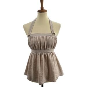 ASOS‎ Design Beige Halter Neck Tie Back Top Size 4